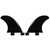 2 PCS GL Surfboard Fins Black/White Nylon Plastic Twin Tab Base Side Fin Surfing Fins