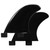 2 PCS GL Surfboard Fins Black/White Nylon Plastic Twin Tab Base Side Fin Surfing Fins