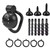 Male Penis Chastity Cage Set Small Chastity Cage 5 Cock Rings With Urethral Sound Plug Penis Bondage Slave Man Sex Toy
