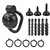 Male Penis Chastity Cage Set Small Chastity Cage 5 Cock Rings With Urethral Sound Plug Penis Bondage Slave Man Sex Toy