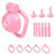 Male Penis Chastity Cage Set Small Chastity Cage 5 Cock Rings With Urethral Sound Plug Penis Bondage Slave Man Sex Toy