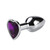 Stainless Steel Heart Anal Plug Reusable Butt Plug with Gem for Beginners Adult Products