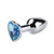 Stainless Steel Heart Anal Plug Reusable Butt Plug with Gem for Beginners Adult Products