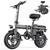 UPlee GE5 48V 15AH Battery EBike 30+MPH 250W Folding Electric Bike 30 Miles Max Range Electric Bike for Adults 14" Fat Tire
