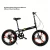 Black 20 Inch Lightweight Folding Bicycle One-Piece Wheel Ultra-Light Portable Student Disc Brake Variable Speed Bike