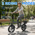 14 Inch Folding Electric Bike, 500W Peak Motor 432Wh Hidden Anti-Theft Battery, 20MPH Speed 35 Miles Range, Adult Mini Ebike with Rear Basket for Commuting Shopping UL2849，Electric Bike for Adults, Ebike, Electric Bicycle
