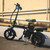 SOCLING 500W Folding E-Bike For Adults -MAX 20MPH, Lightweight Electric Bike With Large Capacity Removable Battery, 14*2 All-Terrain Tires, Front Headlight & Disc Brakes, Black - City Commuter Bike