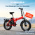 Cybervelo 1000W Peak High-speed Brushless Folding 20 Inch Fat Tire Electric Bike for Adults 48V 20.8Ah/50Ah Removable Battery 80 Miles Range Commuter E-Bicycle EK4