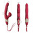 Dual G Spot Vibrator for Women Jissbon Rosy Bloom Double Head Clitoris Massager with 10 Speeds Rechargeable Adult Sex Toy