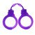 Purple Soft TPE Handcuffs - Flexible Silicone BDSM Restraints, Beginner Safe Adjustable Sex Toy for Couples