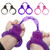 Purple Soft TPE Handcuffs - Flexible Silicone BDSM Restraints, Beginner Safe Adjustable Sex Toy for Couples