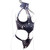 Erotic Black Open-Crotch Queen Outfit Training Sexy Bodysuit Tight Restraint Harness Bondage Garment Adjustable Couple Sex BDSM