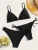 Black Bikini Extreme Swimsuit Triangle Sexy String Swimwear 3Piece Bikinis Set Women Bathing Suit Beach Tangas Biquinis Feminino