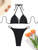 2026 New Black Bikini Two-piece Halter Neck Strappy Swimwear Sexy Triangle Women's Swimsuit Summer Swimming Beach Wear