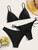 3 Pieces Bikini Set Women Push Up Swimsuit with 2 Bottoms Low & Mid Waist Adjustable Straps Summer Beachwear Bathing Suit