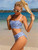 Sexy High Waist Bikini 2024 Floral Bandeau Swimsuit Female Swimwear Women Thong Bikinis Set Bather Beachwear Bathing Suit Pool
