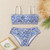 Sexy High Waist Bikini 2024 Floral Bandeau Swimsuit Female Swimwear Women Thong Bikinis Set Bather Beachwear Bathing Suit Pool