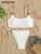 Sexy Ribbed Bikini for Women, Push Up Swimwear, Female Bikinis Set, Beachwear with Straps, Brazilian Bathing Suits, Swimsuits