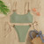 Sexy Ribbed Bikini for Women, Push Up Swimwear, Female Bikinis Set, Beachwear with Straps, Brazilian Bathing Suits, Swimsuits