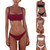 Brazilian Bikini 2022 Bathing Suit Women Swimsuit Plus Size Solid Swimwear Sexy Bandeau Bikini Set Push Up Maillot De Bain Femme
