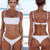 Brazilian Bikini 2022 Bathing Suit Women Swimsuit Plus Size Solid Swimwear Sexy Bandeau Bikini Set Push Up Maillot De Bain Femme