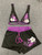 Summer Beach Ins Fashion Hot Sexy Ladies Split Two Piece Bikini Beautiful Vintage Contrast Flower Print Suspender Bra Shorts Set