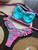 Bikini Set Women's Ruffle Flower Print Sexy 2 Pieces Swimsuit Triangle Strapless Backless Thong Beach Bathing Suit 2025 New