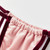 Women's Summer Beach Bikini Set Burgundy Velvet Pink Contrast Trim Triangle Top Halter Neck Thong Bottom