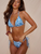 Bikini Women Swimsuit 2026 New Blue Halter Print Bikinis Set Sexy Lace Up Swimwear Summer 2 Piece Beachwear Bathing Suit Female