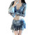 Bikini Swimsuit Fashion Retro Denim Blue Bikini Four Piece Women's Sexy Lingerie Spa Beach Vacation Slim Sexy Hottie Swimwear