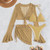 2026 Sexy Four-piece Women Swimsuit Long-sleeve Cover-up Swimwear Summer Solid Bikini Set Brazilian Beachwear Party bathing suit