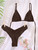 Sexy Folds Bikini Set Solid Micro Bikinis Women Swimsuit Female Triangle Swimwear Beach Wear Bathing Suit