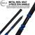 1pc Black Blue Carbon Surf Rod, 2-Section Portable Sea Fishing Pole with Metal Guides & EVA Grip, Heavy Duty for Boat/Casting/Lo