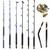 Topline 130LBS Deep Sea Saltwater Fish Fishing Tuna Shark Rods Big Game Bottom Fishing Ocean Boat Fishing Slow Action EVA Handle