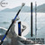 1pc Black Blue Fiberglass Surf Casting Fishing Rod, 2-Piece Travel Design, Metal Roller Guides, EVA Handle, Sea & Boat Fishing
