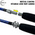 1pc Black Blue Fiberglass Surf Casting Fishing Rod, 2-Piece Travel Design, Metal Roller Guides, EVA Handle, Sea & Boat Fishing
