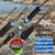 ROLLFISH Fast Action Carbon Fiber Saltwater Jigging Rod Best for Offshore Tuna Fuji Guides and Reel Seat + 100m PE Line