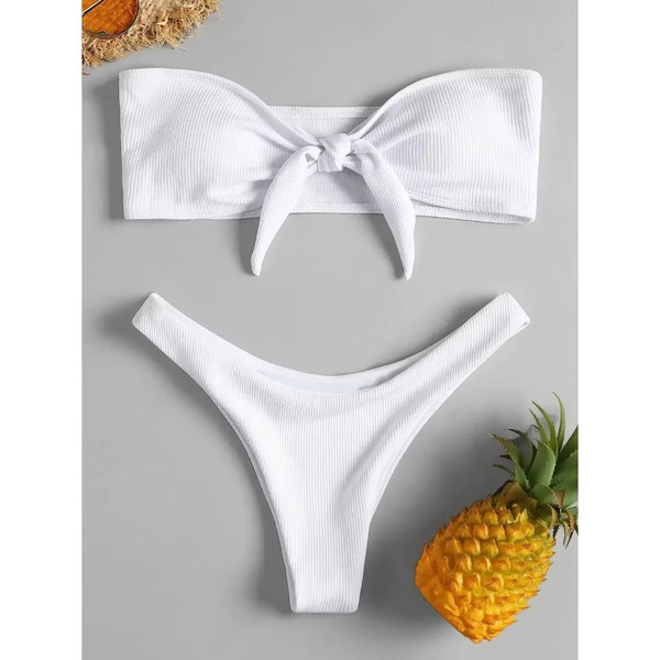 Sexy Bikini Bottoms Women's 2025 Swimsuit Low Waisted Bottom Solid Color Swimwear Thong Beachwear Brazilian Bathing Suit Summer