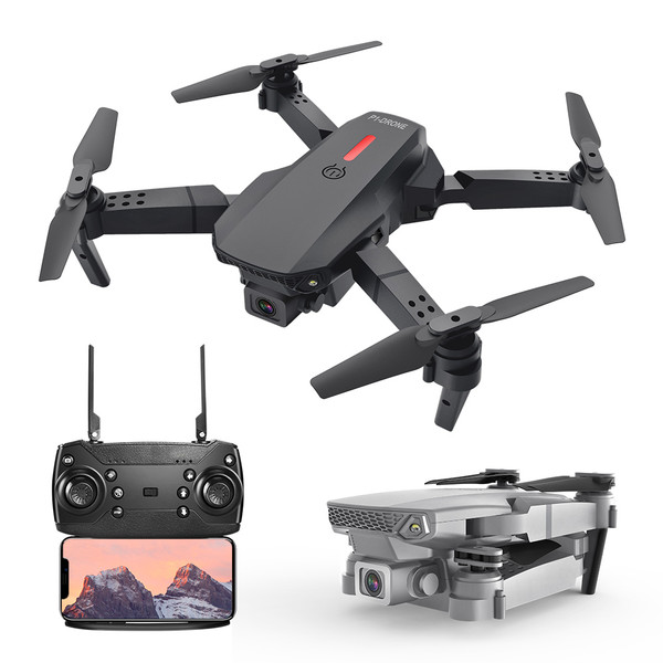 E88 Drone With Wifi FPV 1080P 4K HD Dual Camera RC Quadcopter 15 Minutes Fight Time Follow Me Mini RC Foldable E88 Drone