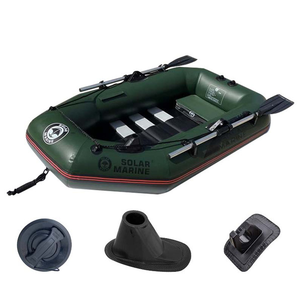 5.7 ft 175 cm Fishing Boat PVC Inflatable Kayak Wooden Seat 0 Glue 100% Welded Process Against sunlight Uv and Sea Water