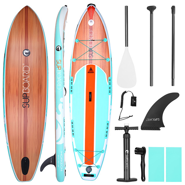 Innovative All Around Inflatable Paddle Board with EVA Deck Pad for Lakes Rivers Ocean and Yoga Recreation Activities