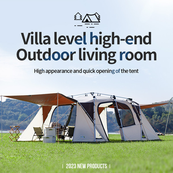 6/8/10 Person Family Camping Tent  Water Resistant Big Tunnel Tent with Rainfly Large Family Tent for  Outdoor Camping Party