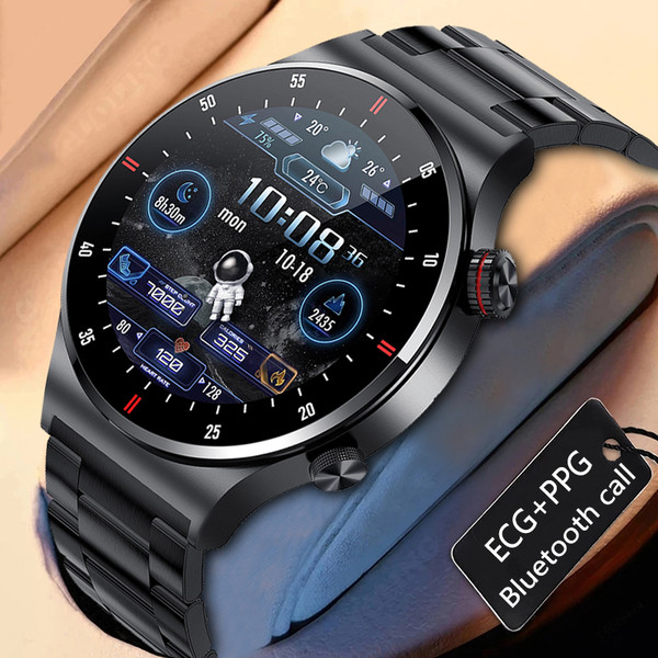 2025 New ECG+PPG Bluetooth Call Smart Watch Men AMOLED Full Touch Sports NFC Watches Men Smartwatch Waterproof For Android Ios