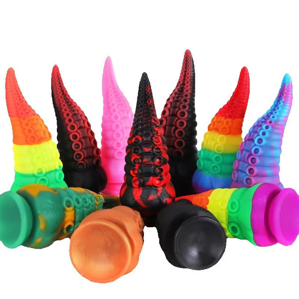 Octopus Tentacles Dildo Female Masturbator Sexy Toys For Women Butt Plug Prostate Massager  Realistic Penis Suction Cup Dildos