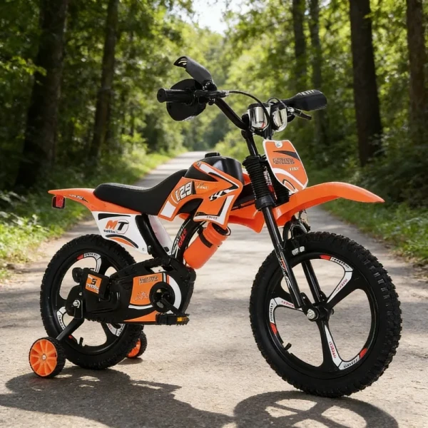 Simulation Motorcycle Bicycle Kids Safe Walker Bicycle 12/14/16 Inch for Children Early Riding Training Kids Riding Use Tool