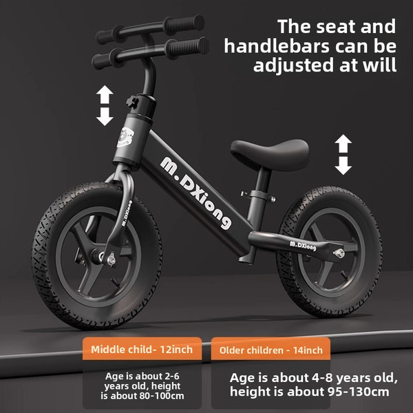 Children's balance bike without pedals, two wheeled scooter, bicycle, slide bike, toy, yo yo bike