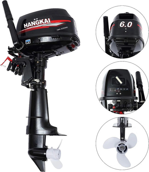 Factory Sale Hangkai 2 Stroke 6HP Water Cooled Marine Engine Outboard Motor For Boat With 2 Years Warranty