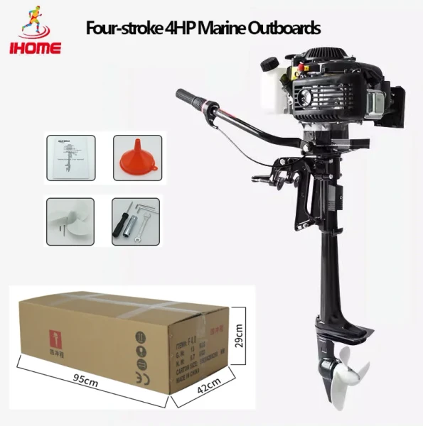 Four-stroke 4hp Marine Outboards Air-cooled Outboard Propeller Boat Engine Hookup Rubber Boat Inflatable Boat Outboard Motor