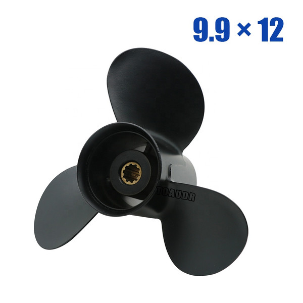 Propeller 9.9x12 for Tohatsu Outboard Engines 25HP 30HP MFS25B MFS30B Aluminum 10 Tooth 3R0B64525-0