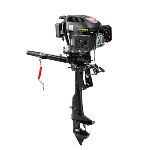 6HP 4-Stroke Outboard Engine Petrol Boat Engine, Air Cooling Outboard Motor